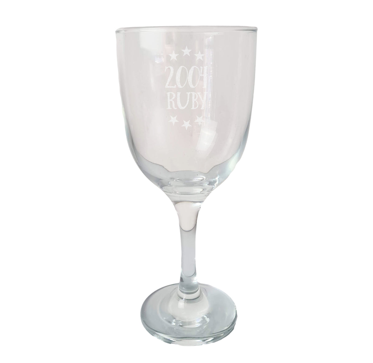 21st birthday wine glass