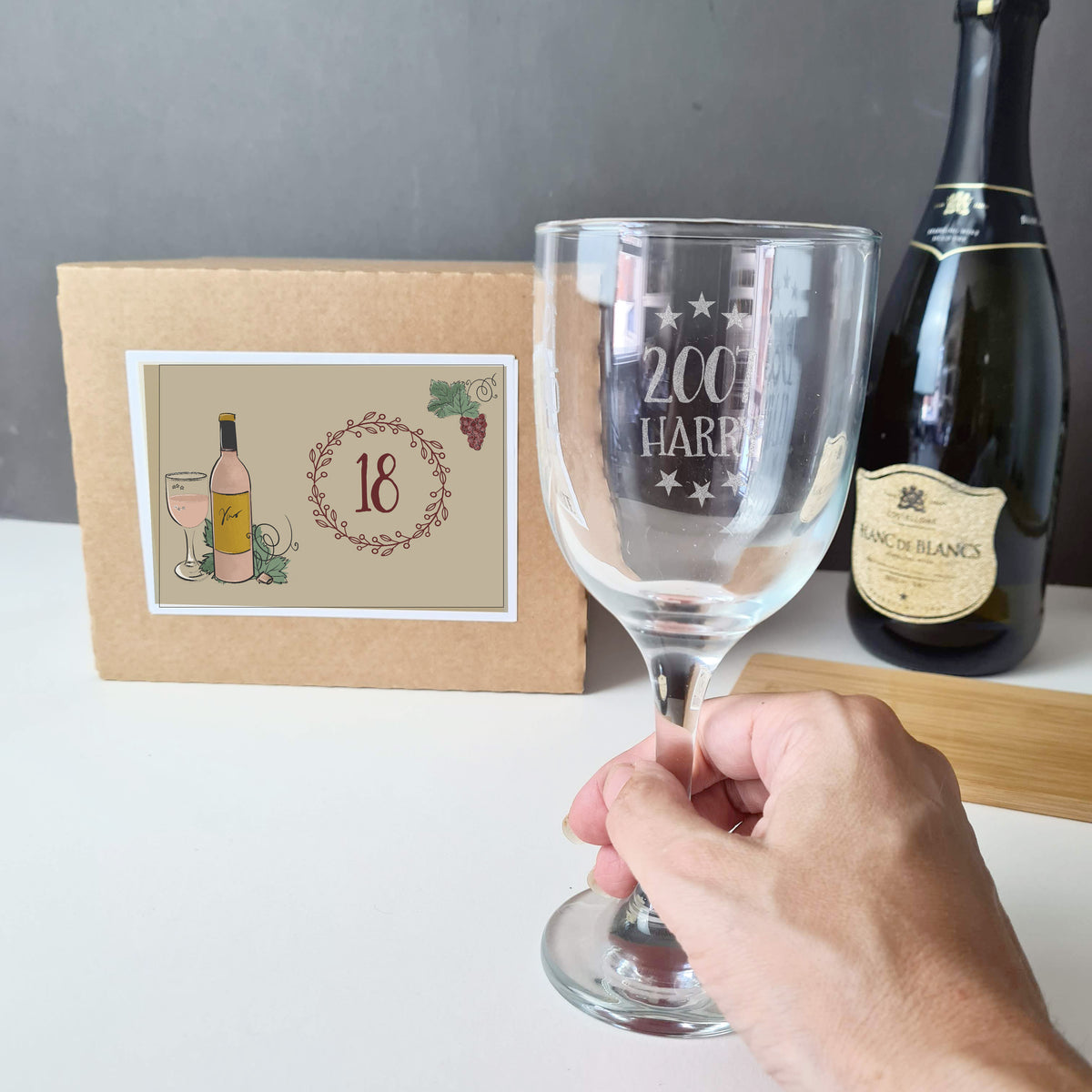 Personalised 18th Birthday Wine Glasses | Personalised 18th Birthday  Engraved Wine Glass Gift | A Few Home Truths - Afewhometruths