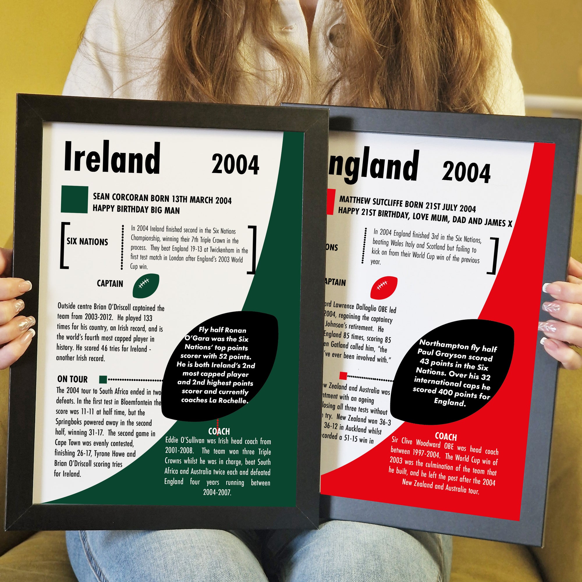 Personalised 21st birthday gift for rugby fan