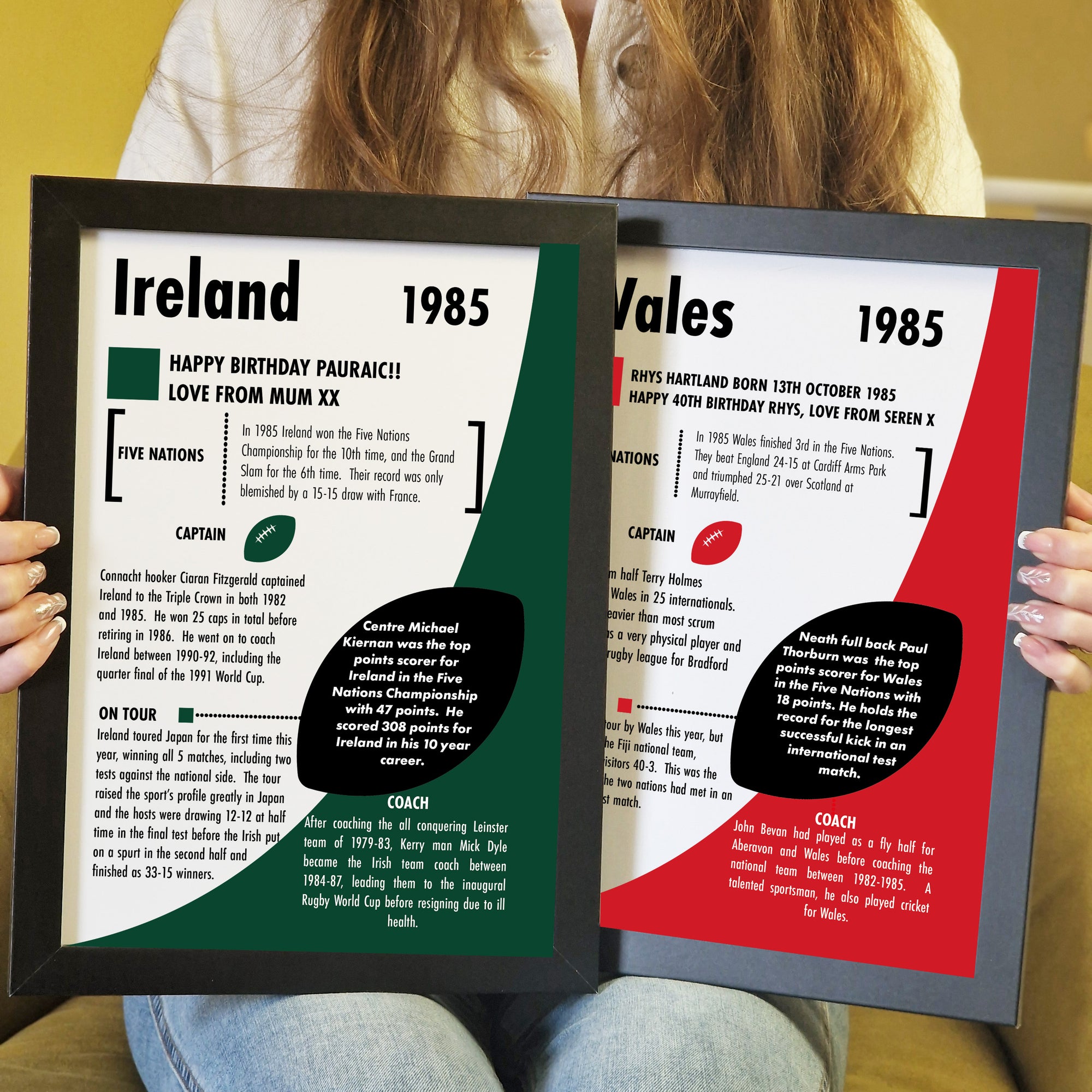 Personalised 40th birthday gift for rugby fan