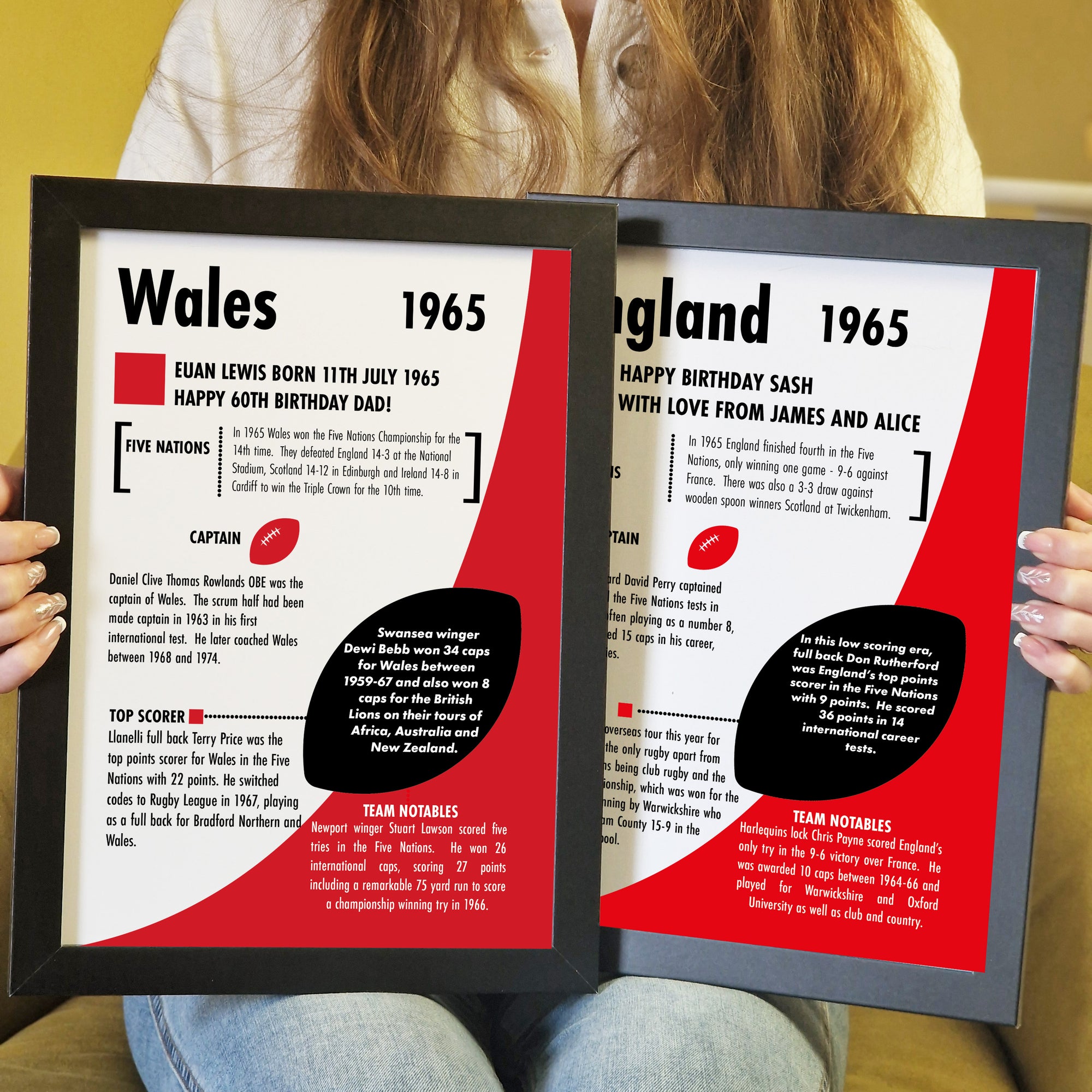 Personalised 60th birthday gift for rugby fan