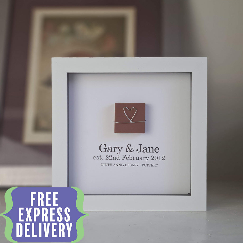 Personalised 9th anniversary gift free delivery 