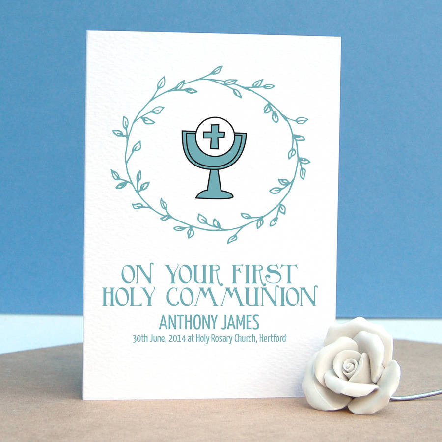 First Holy Communion Personalised Card - Afewhometruths