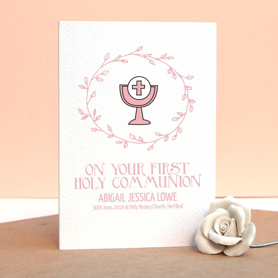 First Holy Communion Personalised Card - Afewhometruths