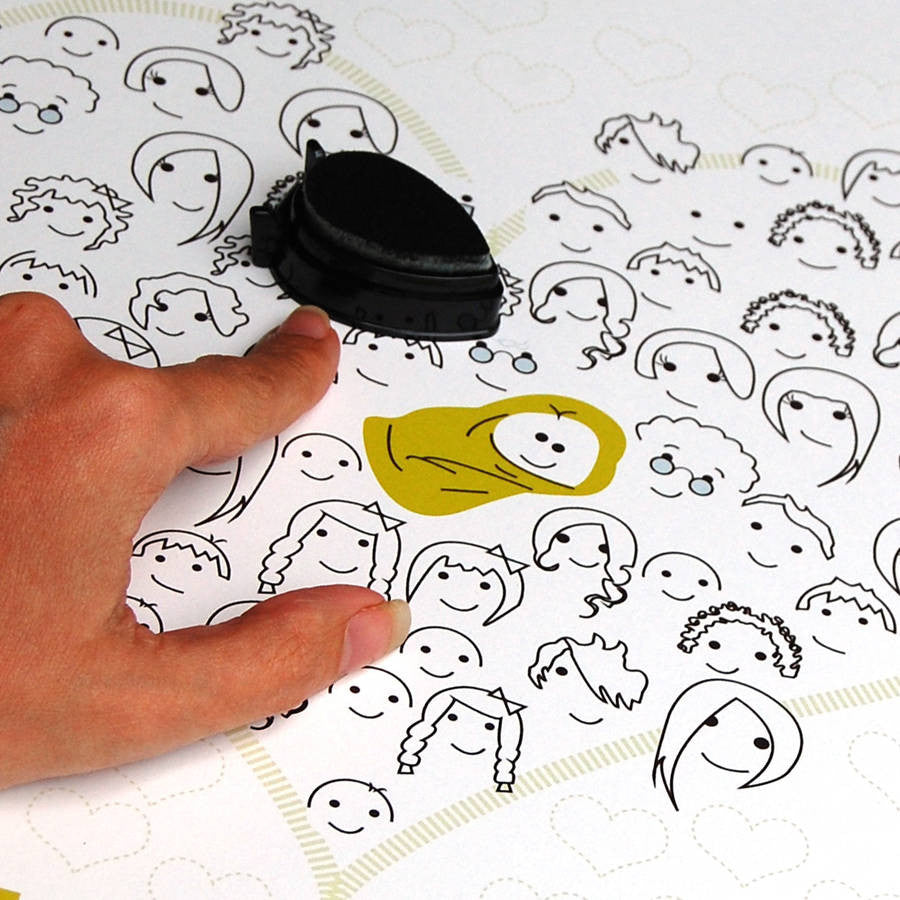 Fingerprint Baby Shower Or Christening &#39;Guestbook&#39; - Afewhometruths
