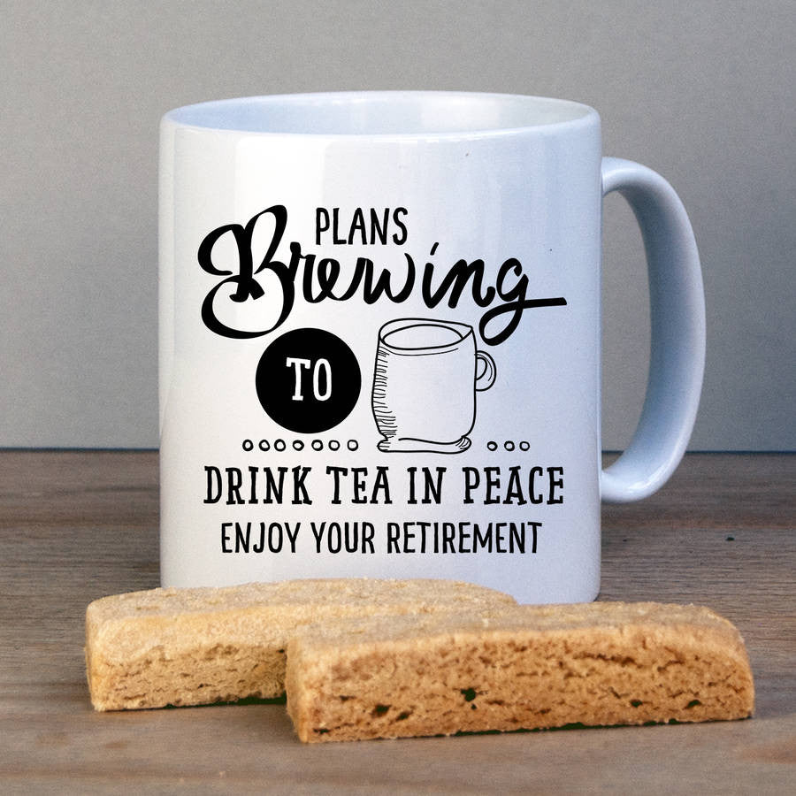 Personalised Plans Brewing Retirement Mug - Afewhometruths