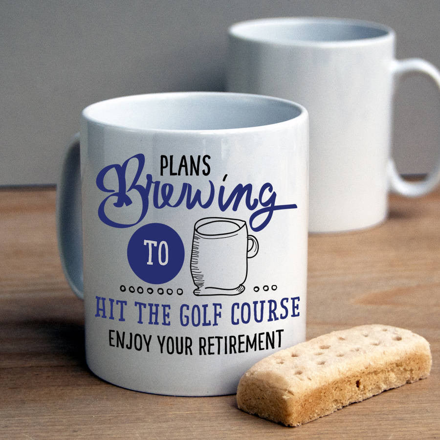 Personalised Plans Brewing Retirement Mug - Afewhometruths