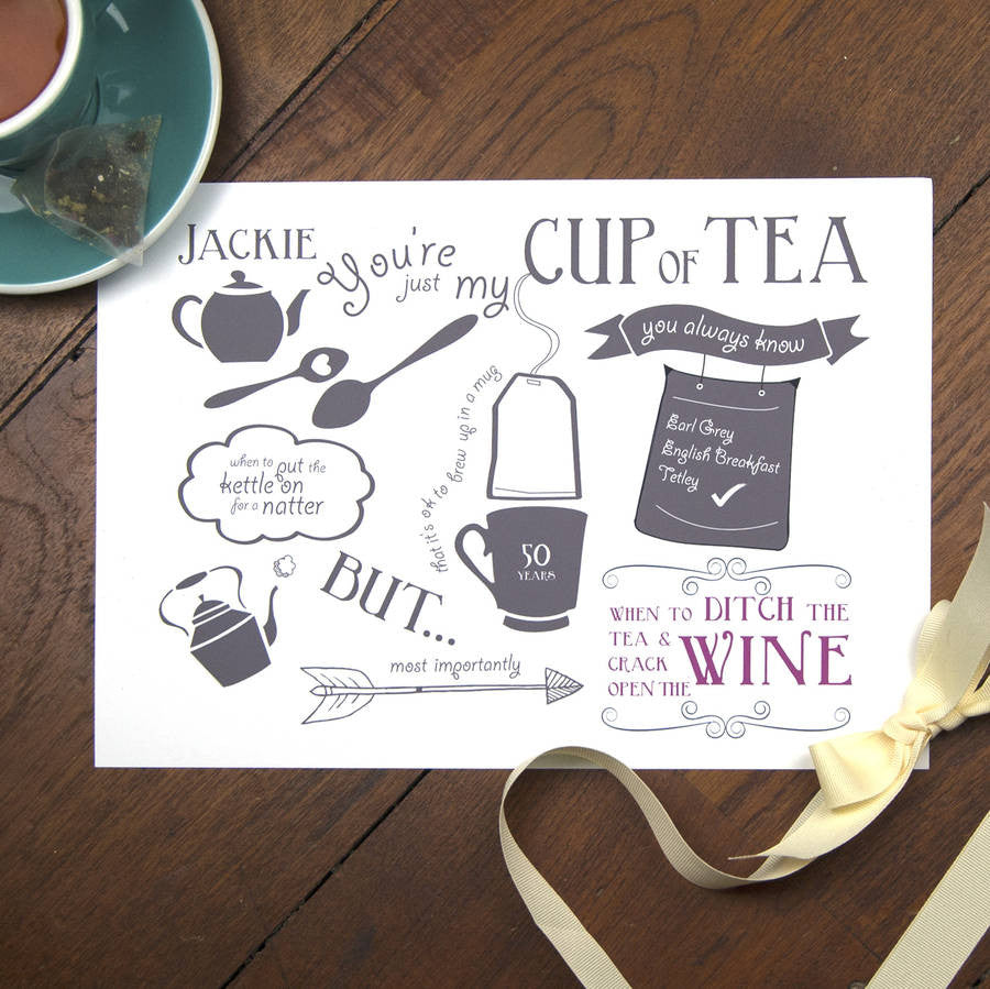 Friend Is &#39;Just My Cup Of Tea&#39; Print - Afewhometruths