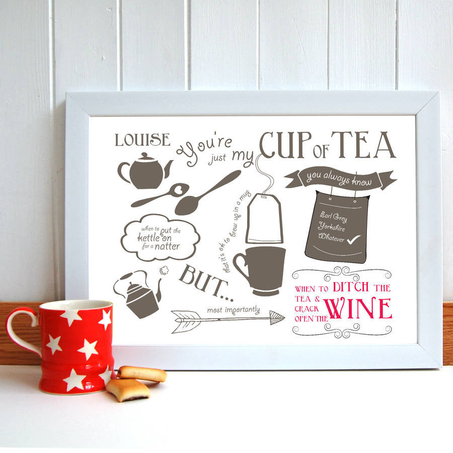 Friend Is &#39;Just My Cup Of Tea&#39; Print - Afewhometruths