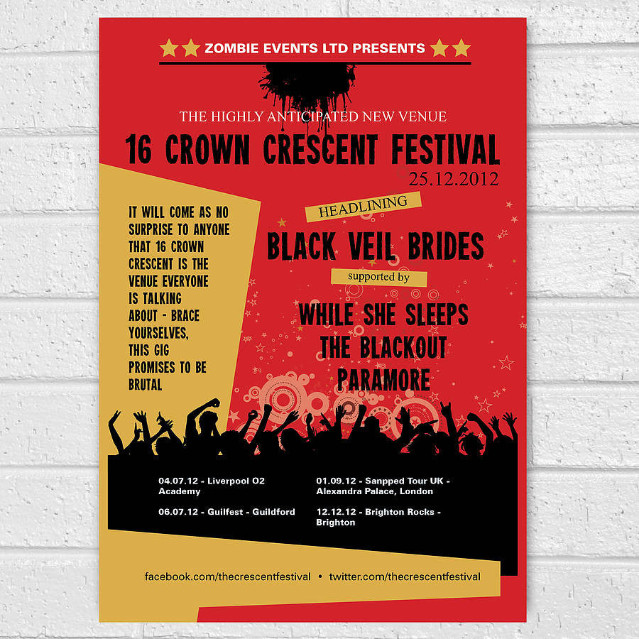 Personalised Music Gig Poster - Afewhometruths