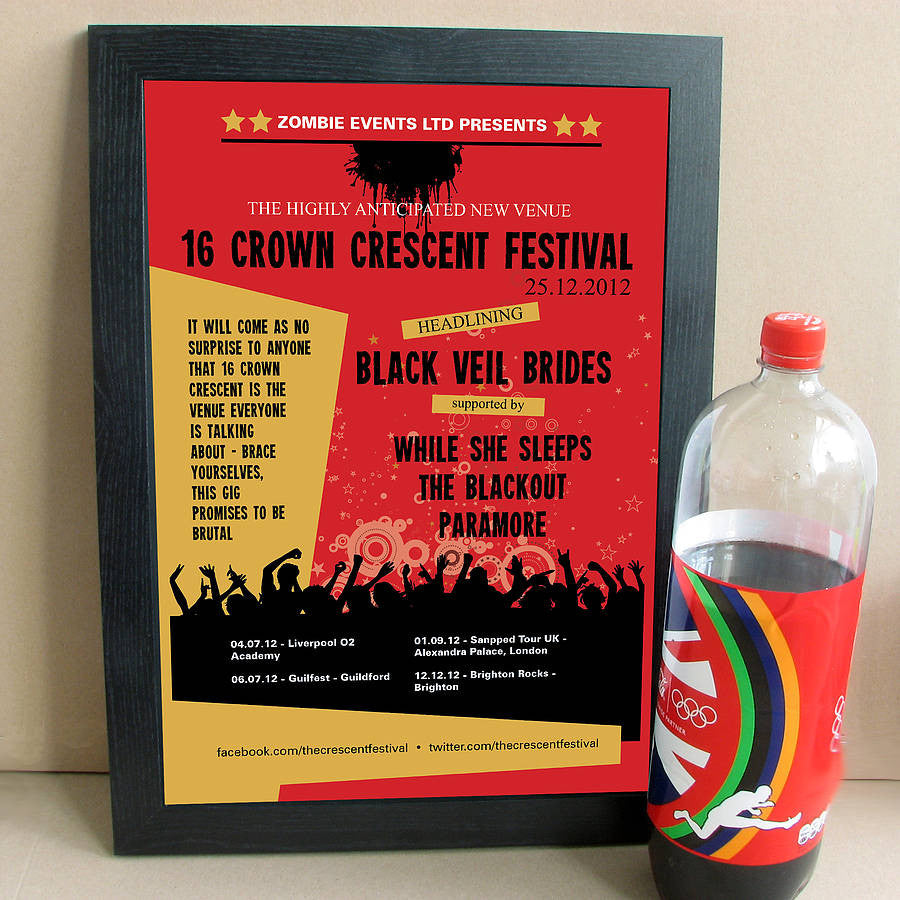 Personalised Music Gig Poster - Afewhometruths