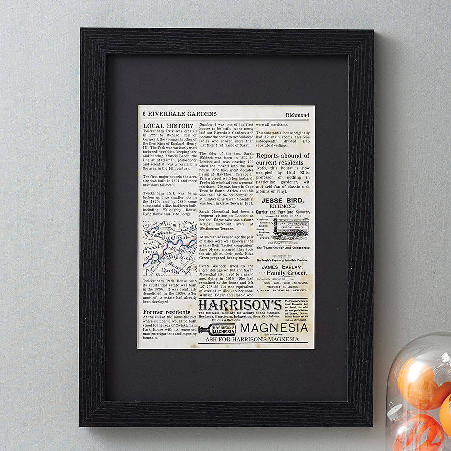 Personalised Home History Print - Afewhometruths