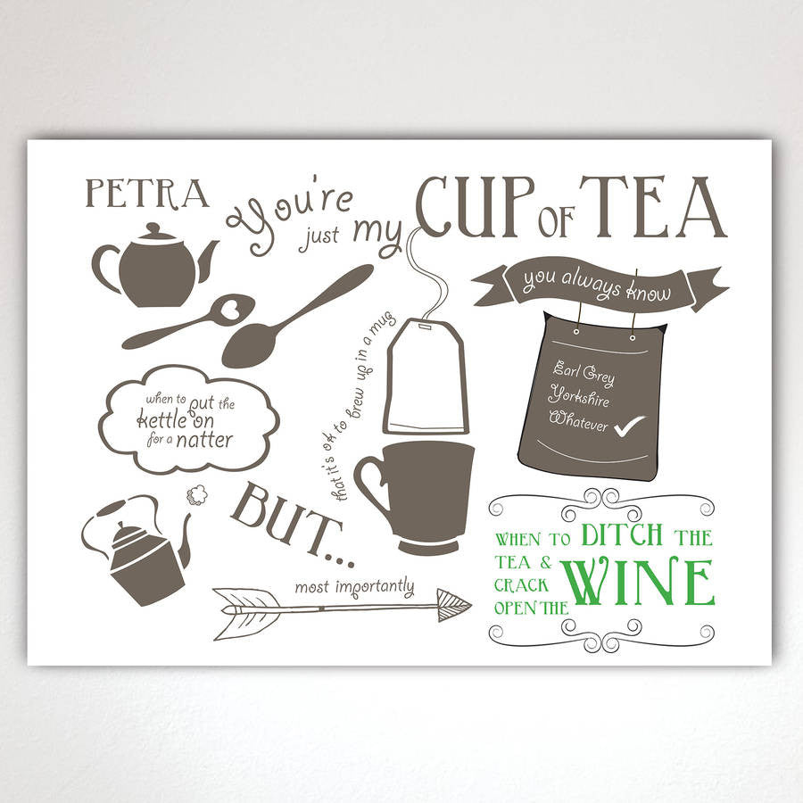 Friend Is &#39;Just My Cup Of Tea&#39; Print - Afewhometruths
