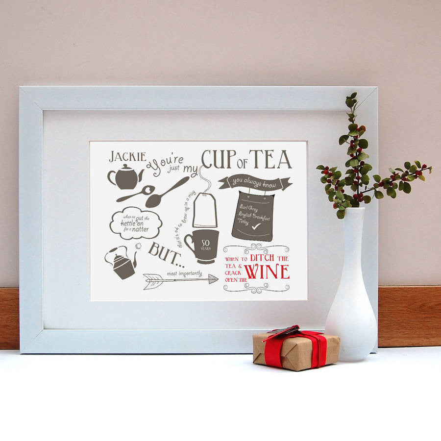 Friend Is &#39;Just My Cup Of Tea&#39; Print - Afewhometruths