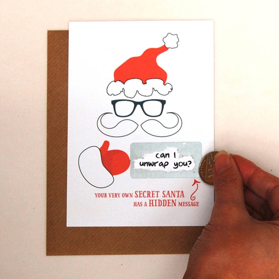 Write Your Own Hidden Message Secret Santa Card - Afewhometruths