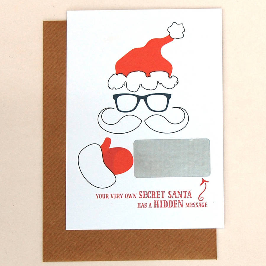 Write Your Own Hidden Message Secret Santa Card - Afewhometruths