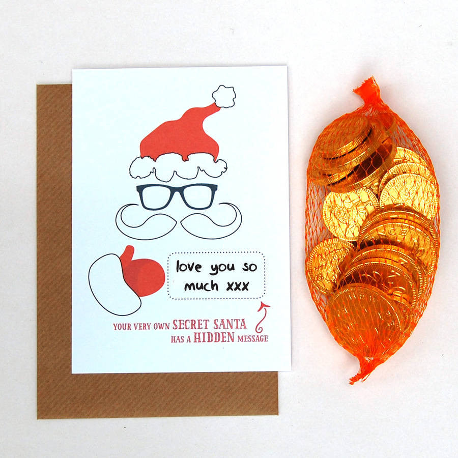 Write Your Own Hidden Message Secret Santa Card - Afewhometruths