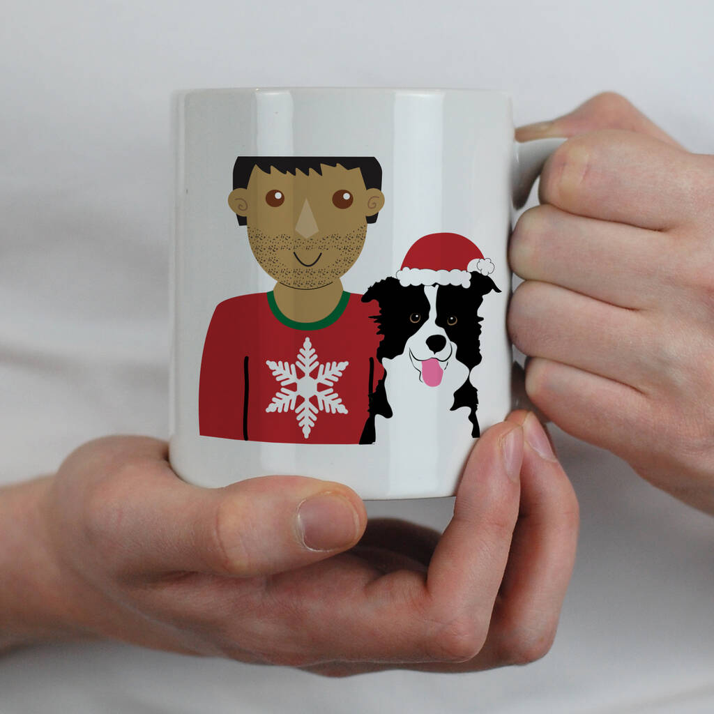 Personalised Christmas Dog Dad Mug - Afewhometruths