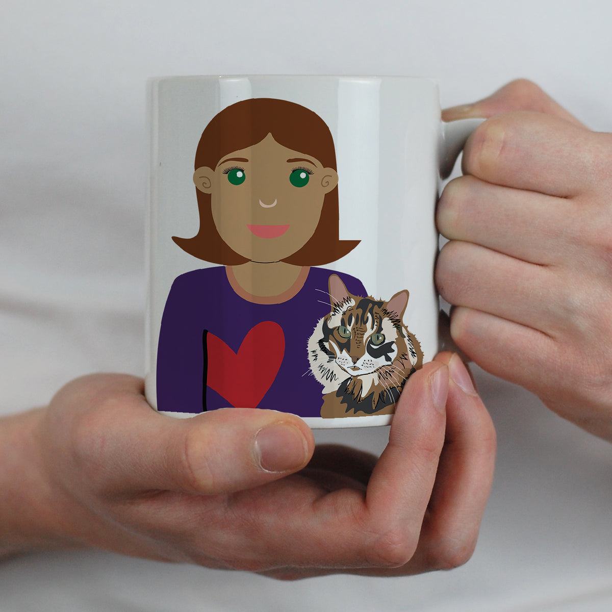 cat lady mug