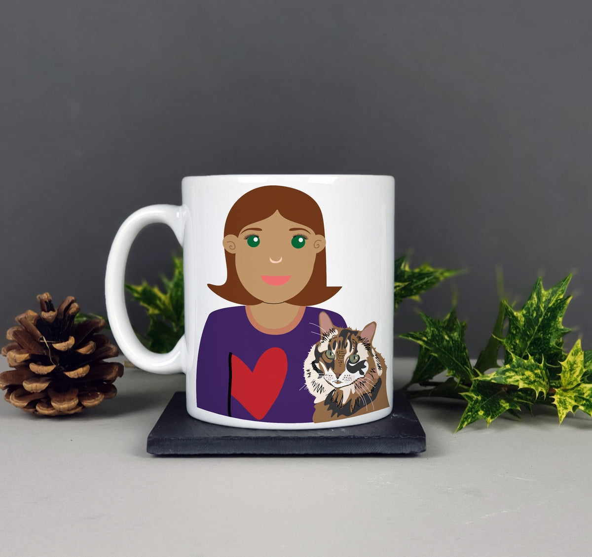 Personalised Cat Mum Gift Mug