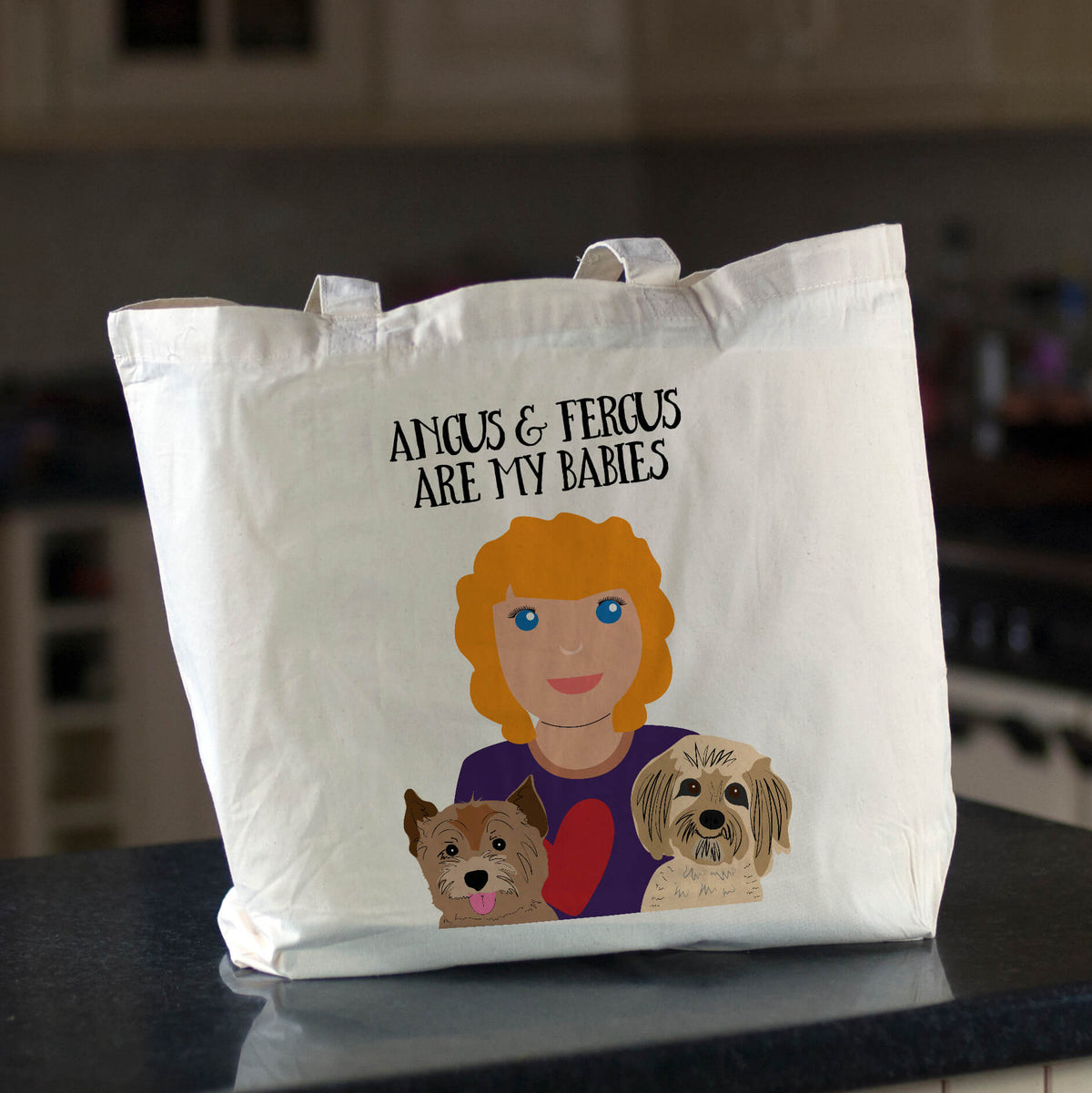 Personalised dog deals tote bag