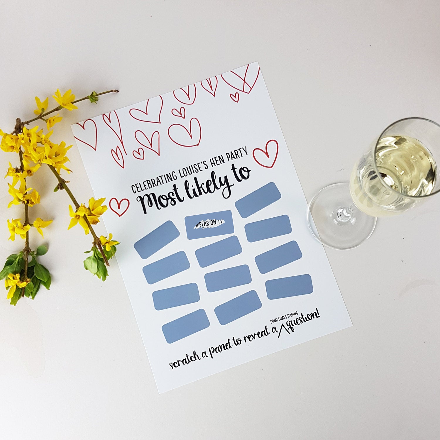 Raunchy 'Most Likely' Scratchie Bridal Shower Game Print - Afewhometruths
