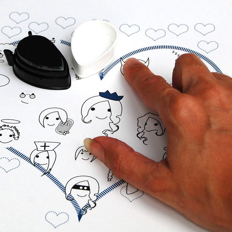 Hen Party Fingerprint Personalised Guestbook Activity - Afewhometruths