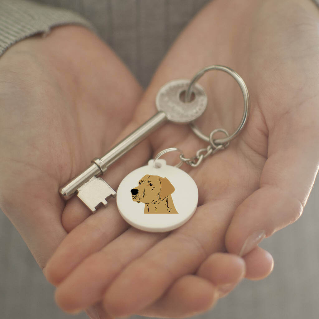 Staffordshire Bull Terrier Dog Keyring Bag Charm Keychain In - Foto 10