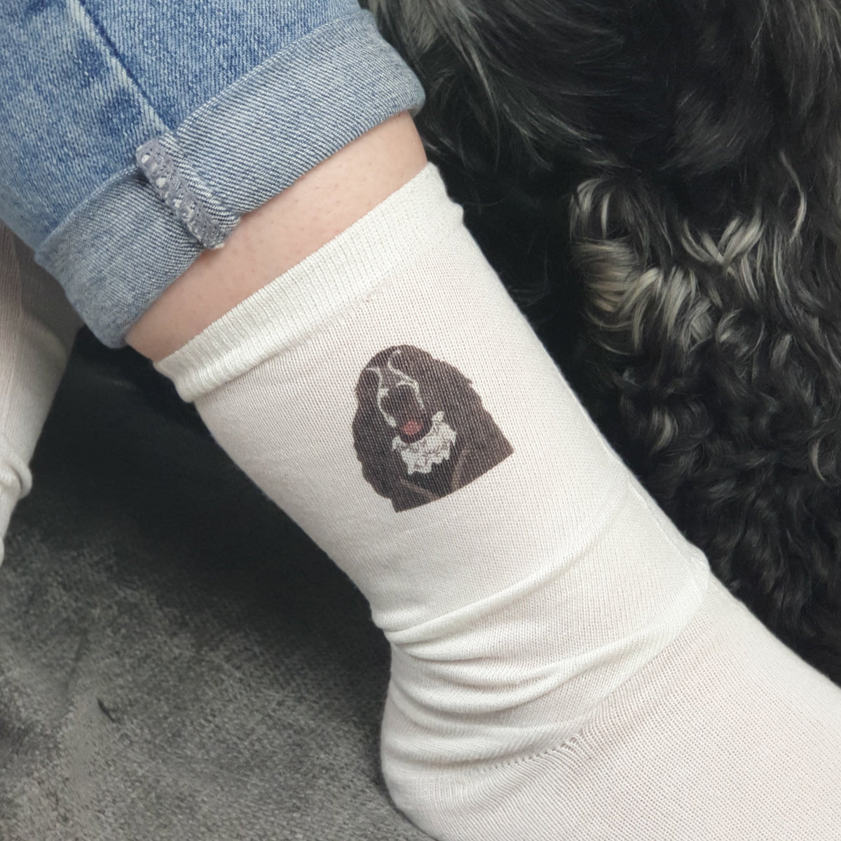 Personalised dog on online socks