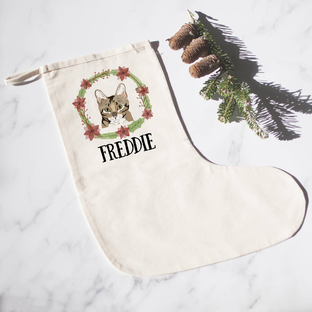Personalised Cat Christmas Stocking - Afewhometruths