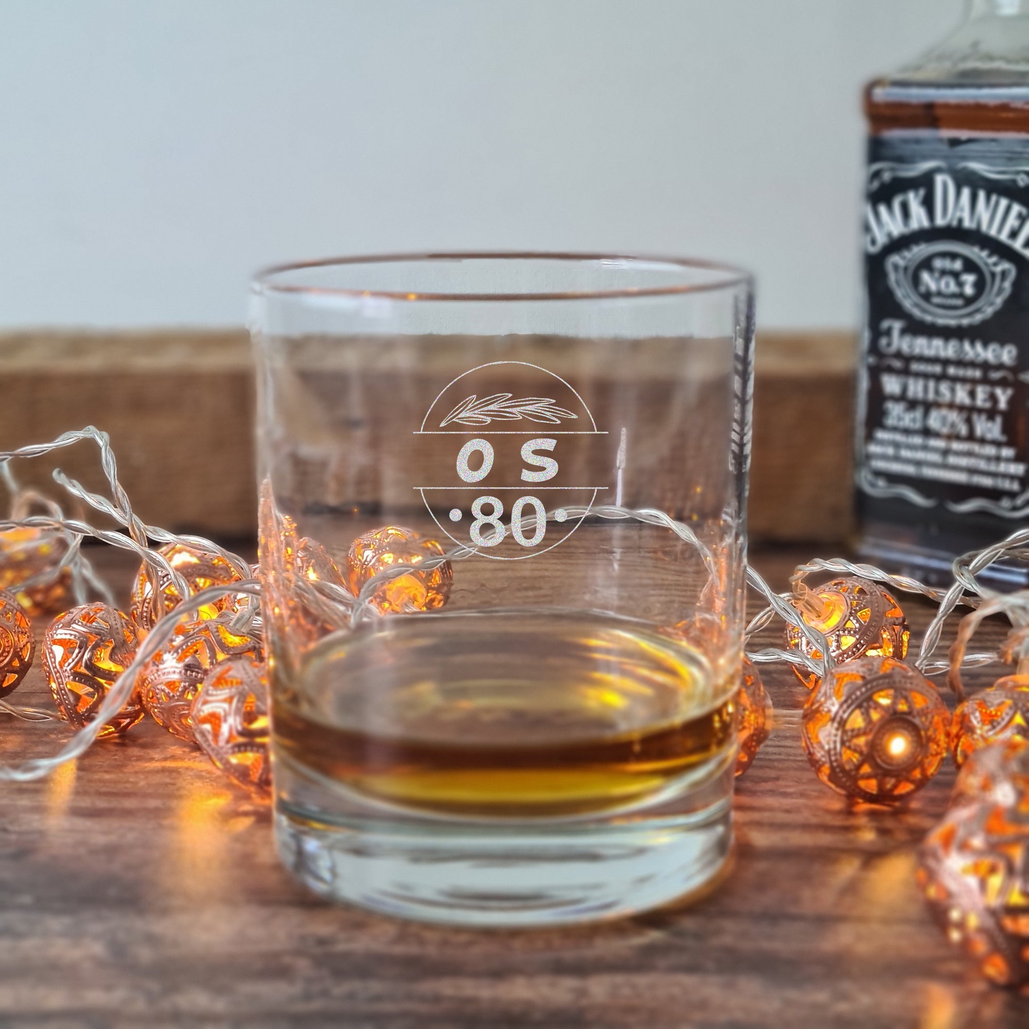 80th birthday glass